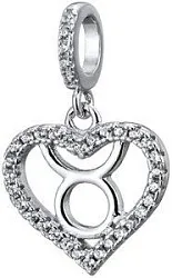 Подвеска знак зодиака Телец 20.04-20.05, Серебро 925, Фианит LLP 405 Подвеска знак зодиака Телец 20.04-20.05, Серебро 925, Фианит LLP 405