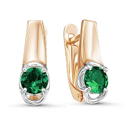 Серьги, Золото 585, Кварц 324174 Серьги, Золото 585, Кварц 324174
