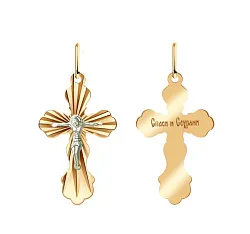 Подвеска крест, Золото 585 ПШ0436