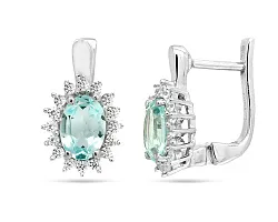 Серьги, Серебро 925, Топаз 645218