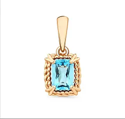 Подвеска фантазийная,  Золото 585, Топаз 03-3-676-1300-010