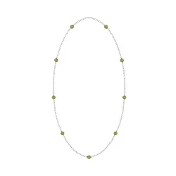 Колье,  Серебро 925, Изумруд 8340876114-120 Колье,  Серебро 925, Изумруд 8340876114-120