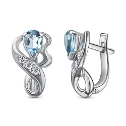 Серьги, Золото 585, Топаз С222-9370Т