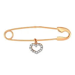 булавка Золото 585, Фианит 408707 1 1 1  булавка Золото 585, Фианит 408707 1 1 1