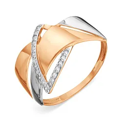 Кольцо Золото 585, Фианит Т147018713