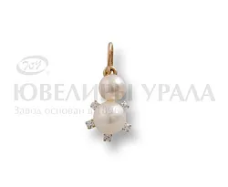 Подвеска фантазийная,  Золото 585, Жемчуг 1205568A70 Подвеска фантазийная,  Золото 585, Жемчуг 1205568A70