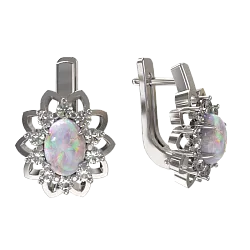 Серьги, Серебро 925, Опал 1032482-01130-O