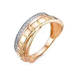 Кольцо Золото 585, Фианит 1107332