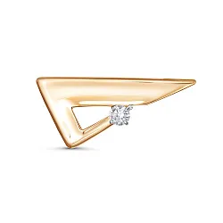 Брошь Золото 585, Фианит 0600590  Брошь Золото 585, Фианит 0600590