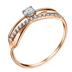 Кольцо Золото 585, Фианит КольцоКЛ-49 Кольцо Золото 585, Фианит КольцоКЛ-49