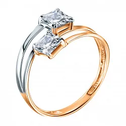 Кольцо Золото 585, Фианит КольцоКЛ-32/17,5/бцФ/з585