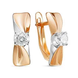Серьги, Золото 585, Фианит 127071 Серьги, Золото 585, Фианит 127071