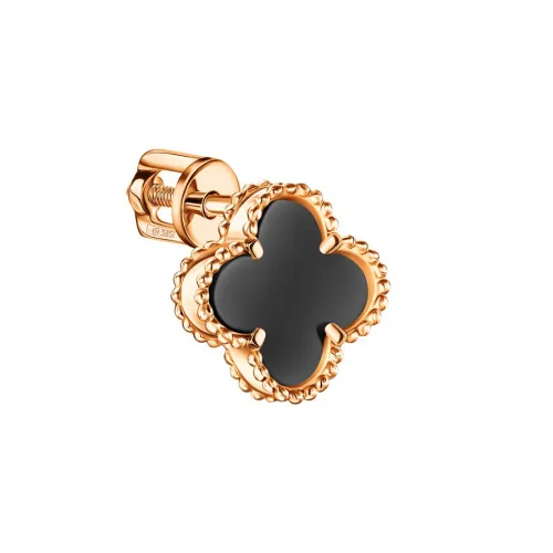 Серьги пусеты-гвоздики, Золото 585, ПУСл56моно/оникс/з585