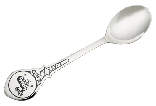 40010371О05 ложка чайная "Овен",  Серебро 925