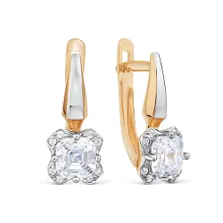 Серьги, Золото 585, Фианит Т142029863