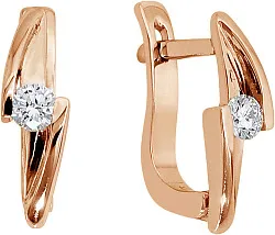 Серьги, Золото 585, Бриллиант 153311ю