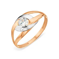 Кольцо Золото 585, Фианит Т142018953