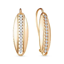 Серьги, Золото 585, Фианит 2435707 1 1 1 Серьги, Золото 585, Фианит 2435707 1 1 1