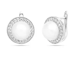 Серьги, Серебро 925, Жемчуг 30061