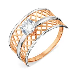 Кольцо Золото 585, Фианит Т142018171