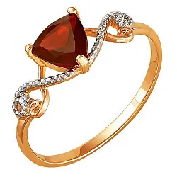 Кольцо Золото 585, Гранат 183008 1 8 1 Кольцо Золото 585, Гранат 183008 1 8 1