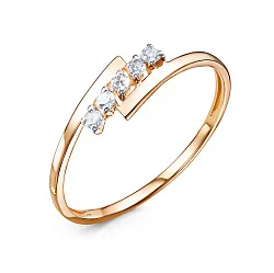 Кольцо Золото 585, Фианит 1105281 Кольцо Золото 585, Фианит 1105281