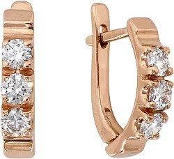 Серьги, Золото 585, Бриллиант 107711ю