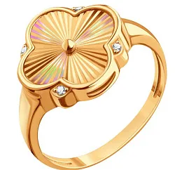 Кольцо Золото 585, Фианит Т10261Д142 Кольцо Золото 585, Фианит Т10261Д142