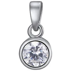 Подвеска фантазийная,  Серебро 925, Фианит FLP 1