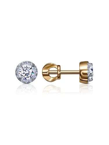 Серьги пусеты-гвоздики, Золото 585, С132-3612