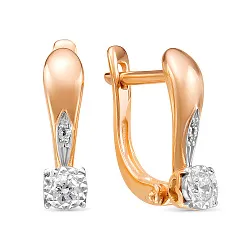 Серьги, Золото 585, Бриллиант 5-2188-103И2-2К Серьги, Золото 585, Бриллиант 5-2188-103И2-2К