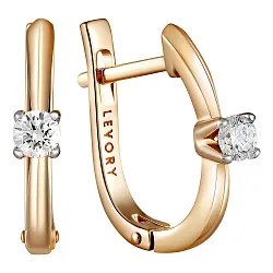 Серьги, Золото 585, Бриллиант 65-41E01239-F1DD