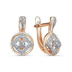 Серьги, Золото 585, Фианит 2555607 1 1 1 Серьги, Золото 585, Фианит 2555607 1 1 1