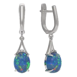 Серьги, Серебро 925, Опал 1041582-01110-O