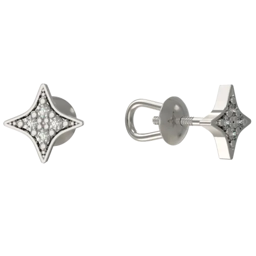 Серьги пусеты-гвоздики, Серебро 925, 1034642-01110