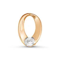 Подвеска фантазийная,  Золото 585, Фианит 035510