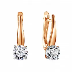 Серьги, Золото 585, Фианит Срг10-06391Н/бцФ/з585