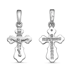 Подвеска крест, Золото 585, Бриллиант 10-12-0068