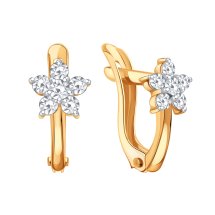 Детские серьги,  Золото 585, Т14062В678