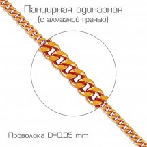 Цепочка Золото 585, плетение Панцирное, ЦПН10112035