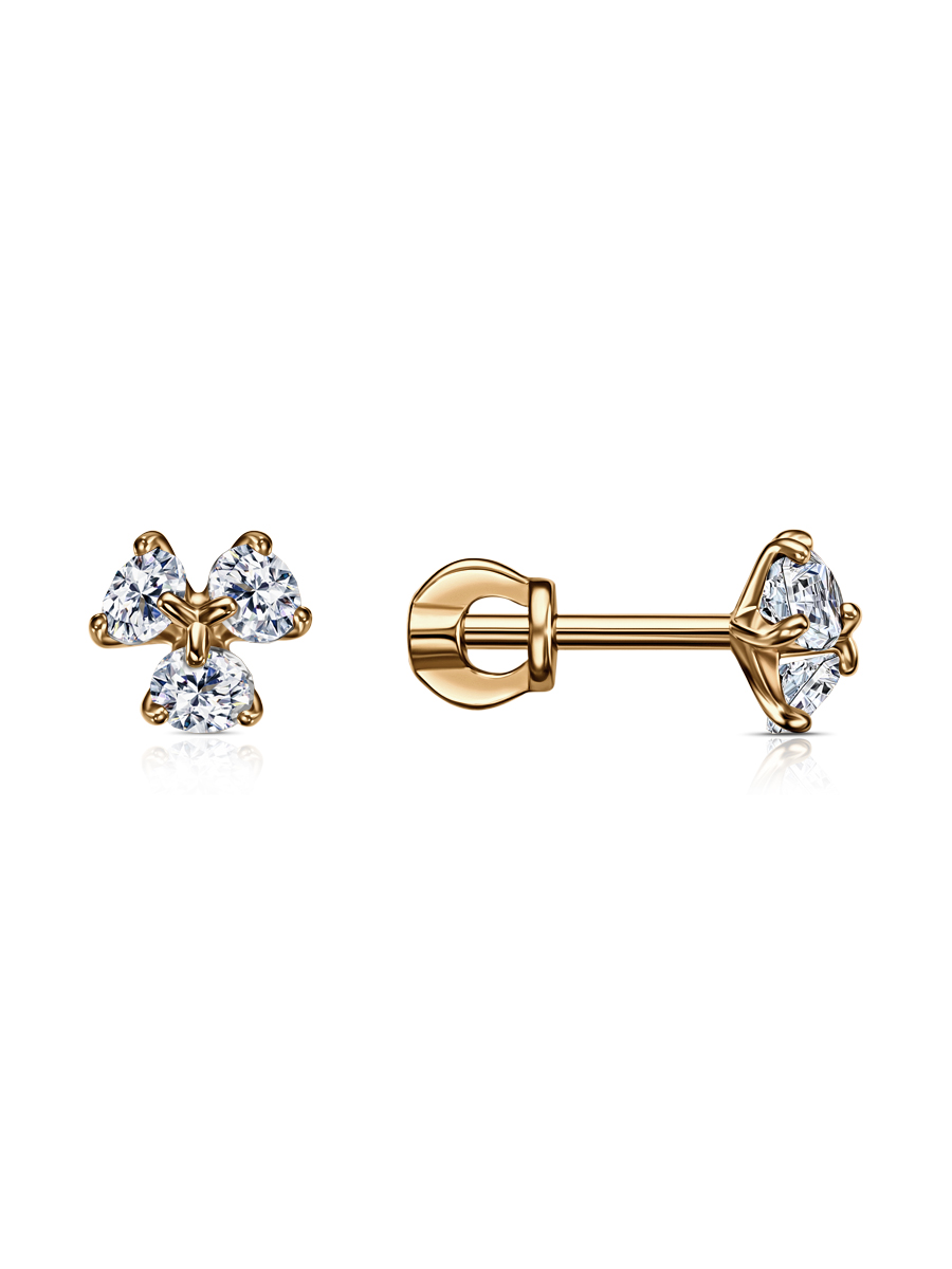 Серьги пусеты-гвоздики, Золото 585, С130-3275