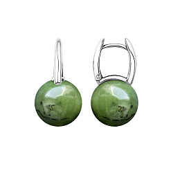 Серьги, Серебро 925, Нефрит 2340354318
