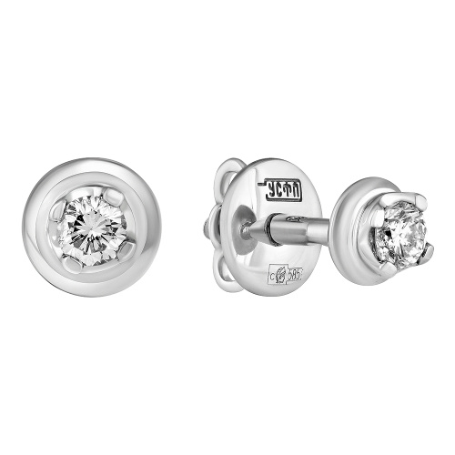 Серьги пусеты-гвоздики, Золото 585, 83-42E61585-F1DD