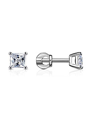 Серьги пусеты-гвоздики, Золото 585, Фианит С230-3786