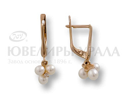 Серьги, Золото 585, Жемчуг 1202649A70