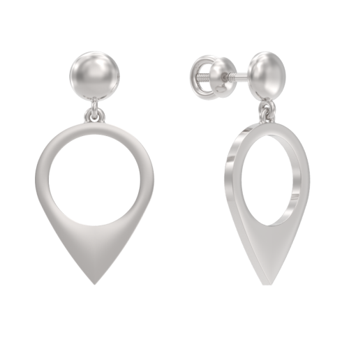 Серьги пусеты-гвоздики, Серебро 925, 1045192-00000