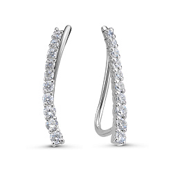 Серьги, Золото 585, Фианит б141019