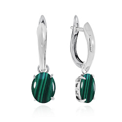 Серьги, Серебро 925, Малахит 2340380901