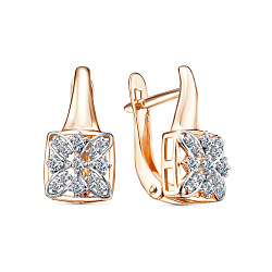 Серьги, Золото 585, Фианит 2607007 1 1 1