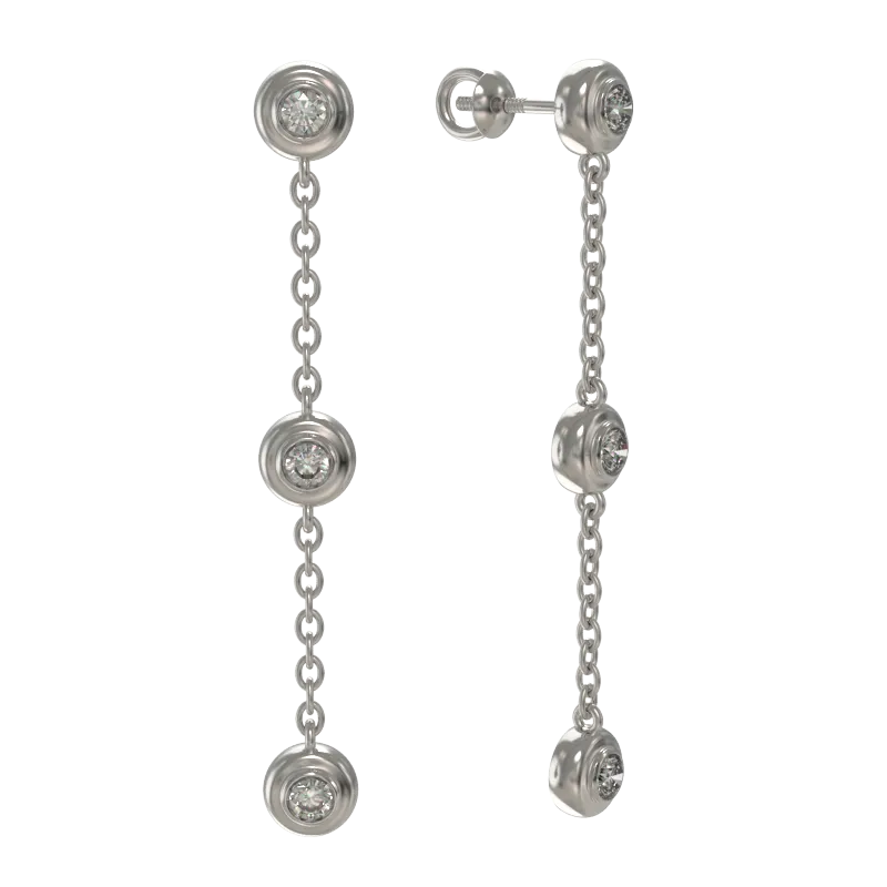 Серьги пусеты-гвоздики, Серебро 925, 1033632-01210